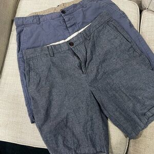 H&M Men's Dual-Tone Shorts in Blue and Gray